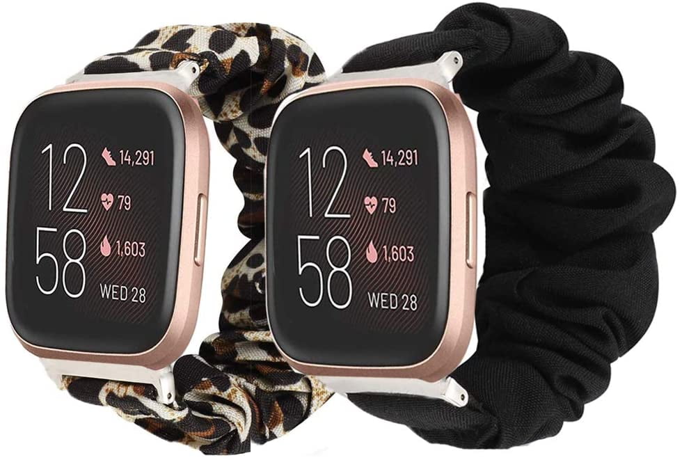 Compatible for Fitbit Versa 2 Bands, YOUkei Fabric Elastic Scrunchie