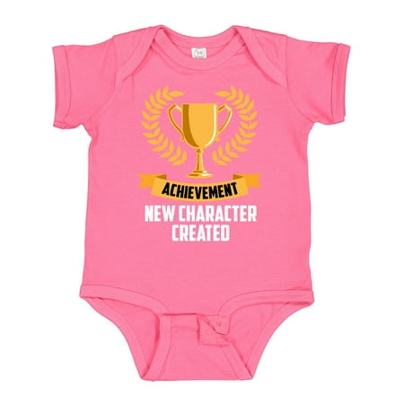 

Inktastic Achievement Unlocked New Character Created White Text Gift Baby Boy or Baby Girl Bodysuit