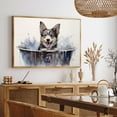 thumbnail image 3 of Swedish Vallhund Cute Dog Cat in Bathtube Pictures Painting Prints, Funny Colorfull Animals Bathroom Wall Decor Pet Artworks Pet Gift Ready To Hang, Canvas Wall Art, 3 of 5