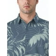 thumbnail image 4 of Cafe Luna Men's and Big Men's Printed Leaves Short Sleeve Woven Shirt, Size S-4XL, 4 of 7