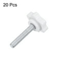 thumbnail image 3 of Uxcell 20 Pieces Star Knobs M6 x 30mm Thread 25mm 6-Point Head Stud Knob Hand Clamping Screw White, 3 of 6