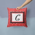 thumbnail image 2 of Monogram Letter Fabric Decorative Pillow, 2 of 4