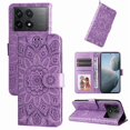 thumbnail image 5 of Funda tipo cartera GANGXUN para Xiaomi Poco F6 Pro , diseño girasol, cuero PU, soporte, cierre magnético, tarjetero, 5 of 5