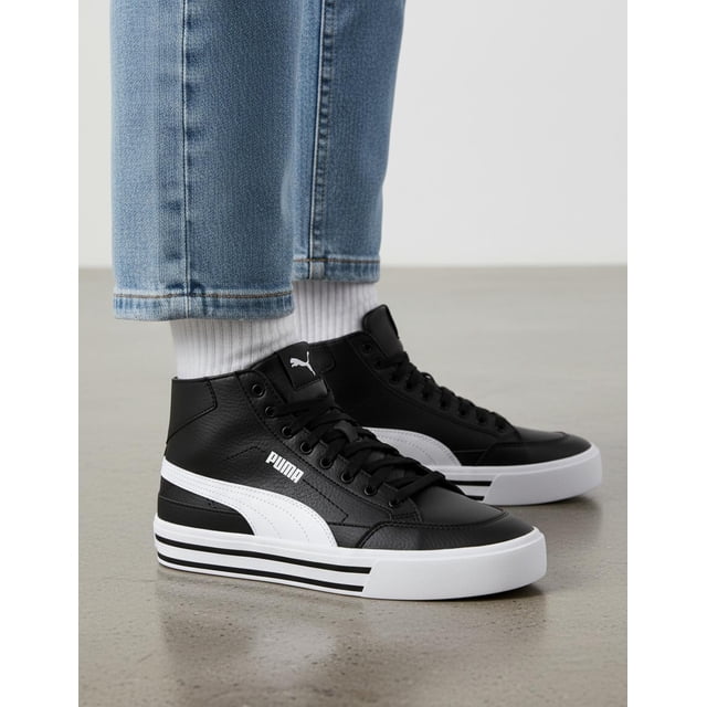Tenis Puma Mujer Court Classic Vulc Mid Negro Blanco Casual multicolor 4.5 MX