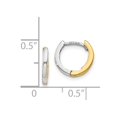 thumbnail image 5 of Auriga Fine Jewelry 14K Two-Tone Gold Mini 1.35mm Hinged Hoop Earrings for Women, 5 of 5