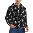 thumbnail image 2 of Naloa Playing Music Skeletons Men's Casual Hooded Collar Drawstring Hoodies Pullover Sweatshirts Casual Long Sleeve Shirts-4X-Large, 2 of 7