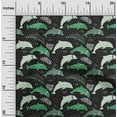 thumbnail image 2 of oneOone Polyester Spandex Black Fabric Beach Dolphin With Dot Texture Craft Projects Decor Fabric Printed By The Yard 56 Inch Wide, 2 of 4