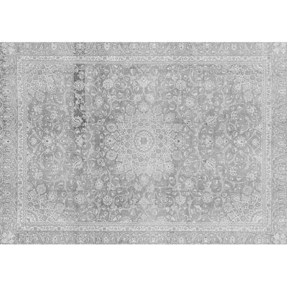 Ahgly Company Indoor Rectangle Abstract Gray Modern Area Rugs, 6' x 9'