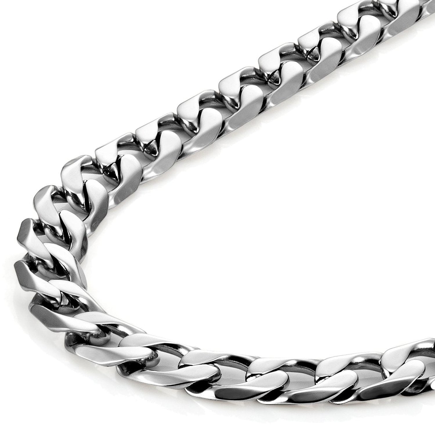 Urban Jewelry - Classic Mens Necklace 316L Stainless Steel Silver Chain Men's Stainless Steel Necklace