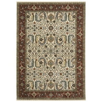 Oriental Weavers Aberdeen Area Rug - 144D1 - 9'10" x 12'10" - in Ivory/ Red - Vintage Inspired, Stain Resistant, Family and Pet Friendly , Family, Dining, Living Room Rug