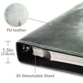 thumbnail image 3 of FORMRS 3 Ring Photo Album 4"x6" Self Adhesive Large Capacity PU Leather Cover, Foggy Forest, 3 of 8