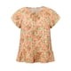 thumbnail image 4 of GRACE & GRANDEUR Blusas de Verano de Talla Grande para Mujeres con Estampado Floral, Cuello Atado y Mangas con Volantes 3X Naranja, 4 of 6