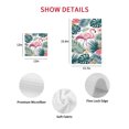thumbnail image 7 of Summer Flamingo Kitchen Dish Towels for Drying Dishes Set of 2, Palm Leaves Floral Tropical Botanical Waffle Weave Microfiber Hand Tea Bathroom Towels Quick Dry & Absorbent Towel 12x12, 7 of 7