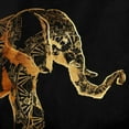 thumbnail image 3 of OnRei 12x12 Black Modern Framed Museum Art Print Titled - Patterned Elephant, 3 of 5