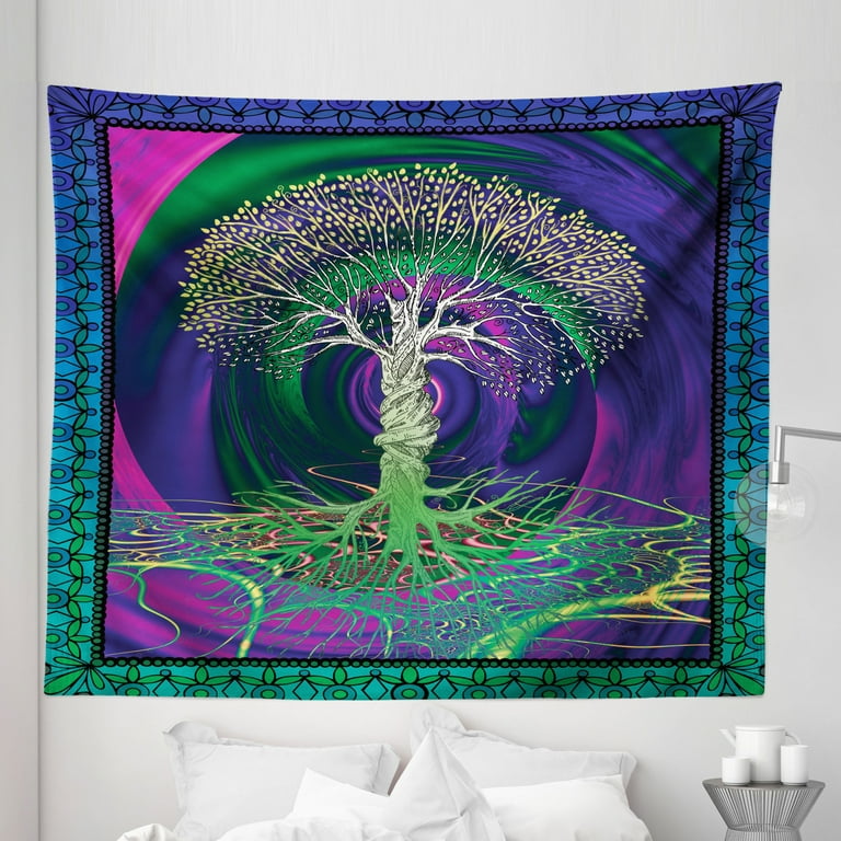 Tree of life fabric wall hanging hot sale