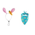 thumbnail image 2 of FeiFu Easter Pet Scarf with Headband Set Cute Holiday Themed Pet Collar Headwear for Small Medium Dogs Rabbits Pet Party Decor Accessory, 2 of 6