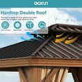 thumbnail image 4 of Aoxun 10x12FT Patio Hardtop Gazebo, Aluminum Frame Double Roof Pavilion with Netting and Curtains for Garden, Patio, Lawns, 4 of 7