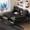 Black, variant on Corner Bed Frame, with Bookcase Headboard & 2 Drawer