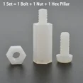 thumbnail image 3 of M2 M3 M4 M5 M6 Motherboard PCB Pillars Spacers Black White Nylon Hex Standoff Thread Male To Female Phillips Screw Bolt Nut Set, 3 of 5
