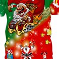 thumbnail image 3 of AURIGATE Men's Fashion Christmas Funny Print Slim Youth Short Sleeve T-shirt Tops, 3 of 3