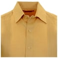 thumbnail image 2 of Manchester Guayabera Slim Fit Puño Convertible  Mostaza, M Manchester 41666C, 2 of 4