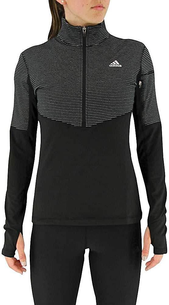 Adidas Adidas Women's Lightweight HalfZip Pullover, Black / Silver