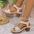 thumbnail image 5 of Mostsola Heels for Women Casual Open Toe Slingback Sandals Adjustable Summer Dress Shoes Pumps, 5 of 8