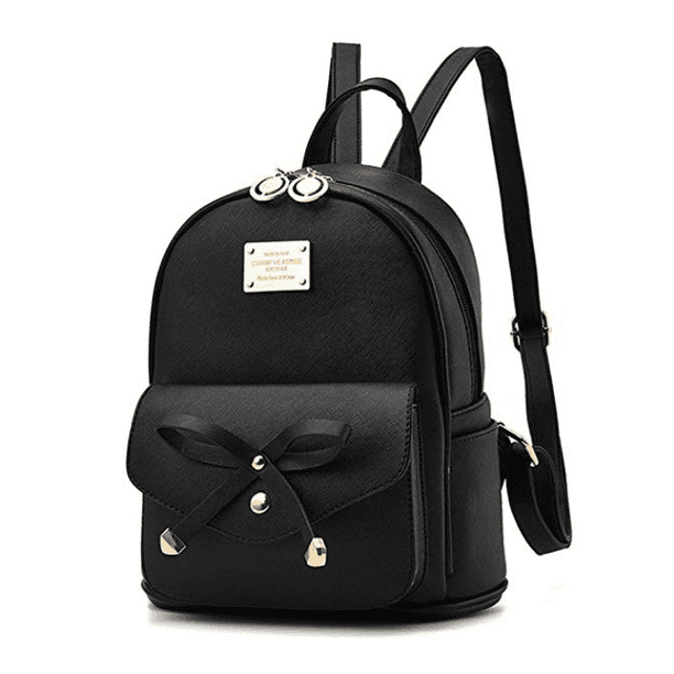 I IHAYNER - Girls Bowknot Cute Faux Leather Backpack Mini Backpack ...