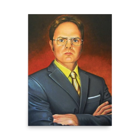 Rocket Prints Dwight Schrute Acting Manager Portrait Office Poster, 9 x 12