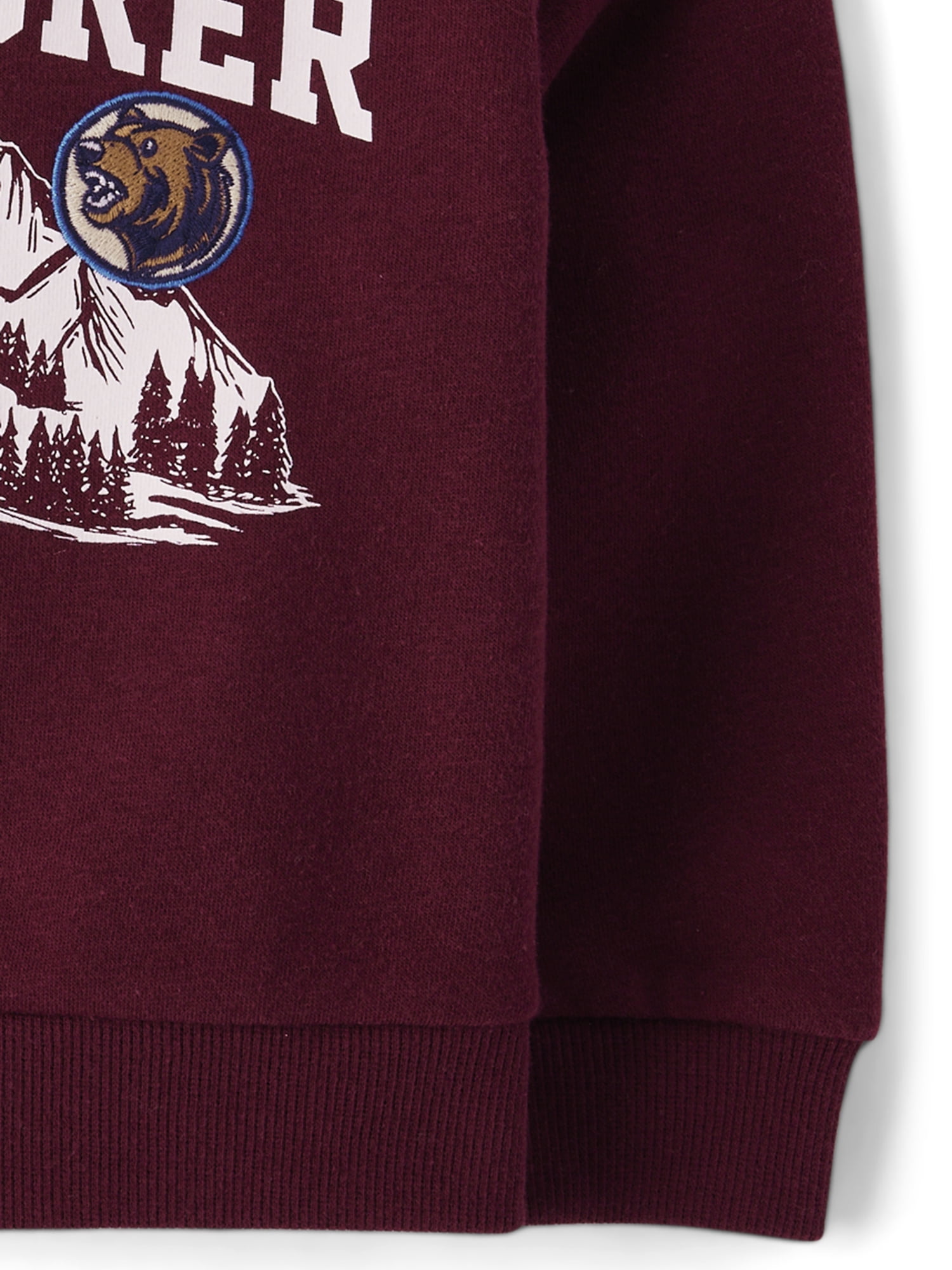 The Children's Place Baby & Toddler Boys Long Sleeve Patch Fleece Sweatshirt, Sizes 6M-5T