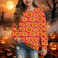 thumbnail image 5 of Staki Toddler Halloween Outfit Toddler Halloween Sweatshirt Girls Print Graphic Tees Kids Long Sleeve Outfit Tops(Red,1-2Years), 5 of 9