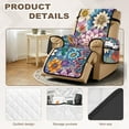 thumbnail image 3 of TSOVTHRID Boho Mandala Lotus Flower Print Recliner Cover Non-Slip Recliner Comfy Sofa Slipcover Recliner Cover 1 Seat Couch Protector Soft Furniture Protector Covers with Pocket, 3 of 7