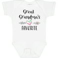 thumbnail image 3 of Inktastic Great Grandmas Favorite Heart Great Grandchild Boys or Girls Baby Bodysuit, 3 of 5