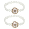 thumbnail image 1 of Unique Bargains Curtain Tiebacks Ropes, 2 Pack Elastic Snow-Flower Style Drape Tie Backs for Home Decor, Gold, 1 of 5