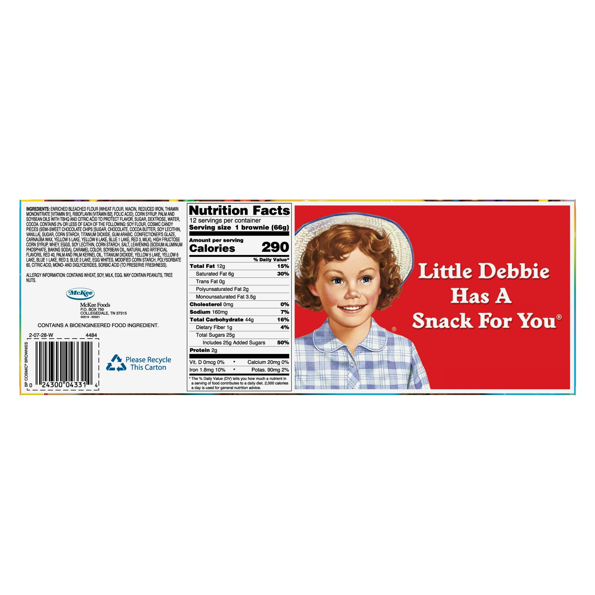 Little Debbie Big Pack Cosmic Brownies with Chocolate Chip Candy - 12 CT pack of 2