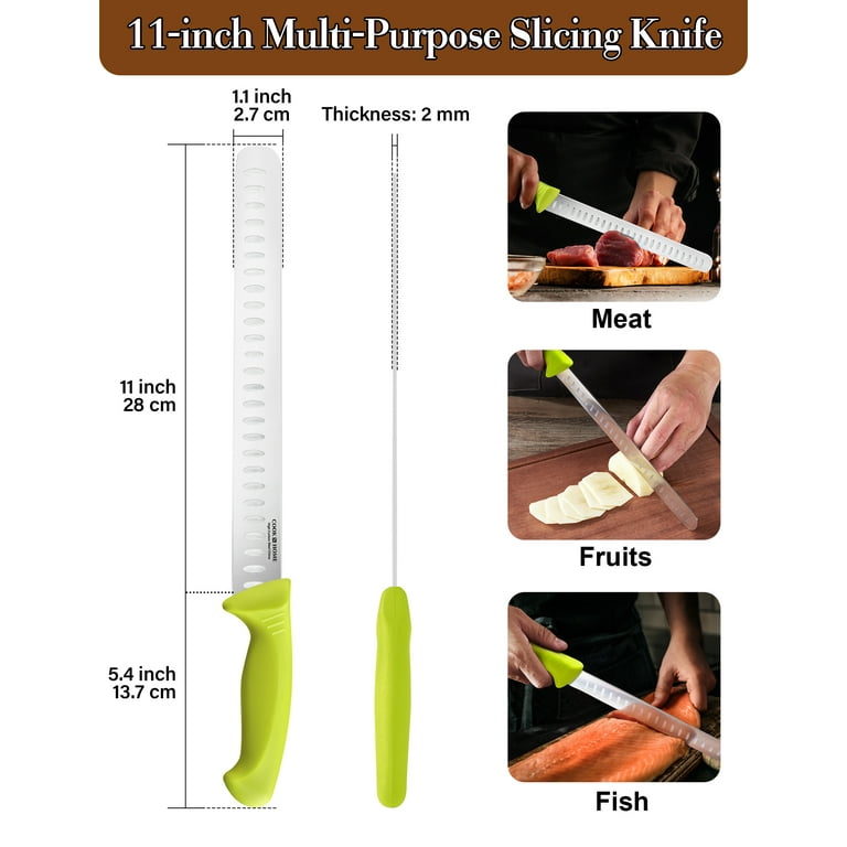 11 in. Granton Edge Slicing Carving Knife Roast/Fish Slicer 11 in. Granton Edge Slicing Carving Knife Roast/Fish Slicer