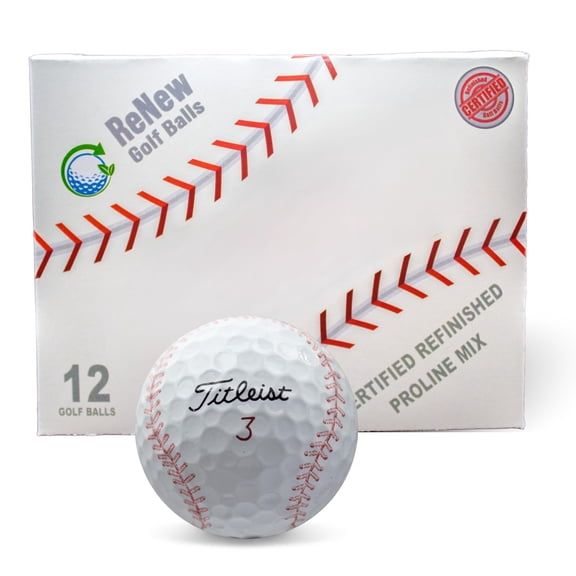 Pre-Owned Baseball Pro V1X Certified Refinished Golf Balls – 12 Pack by GBM GOLF