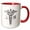 Red/White, variant on 3drose, Caduceus of Hermes or Rod of Asclepius, Nursing Medical Symbol., 11oz Two-tone Green Mug