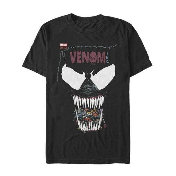 Men's Marvel Legacy Venom Bite  Graphic Tee Black 3X Large