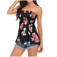 thumbnail image 2 of Mujeres sin tirantes Bandeau Tank Tops Verano Casual Sin mangas Tube Shirt Blusa Tanks Top Fridja qr4286, 2 of 8