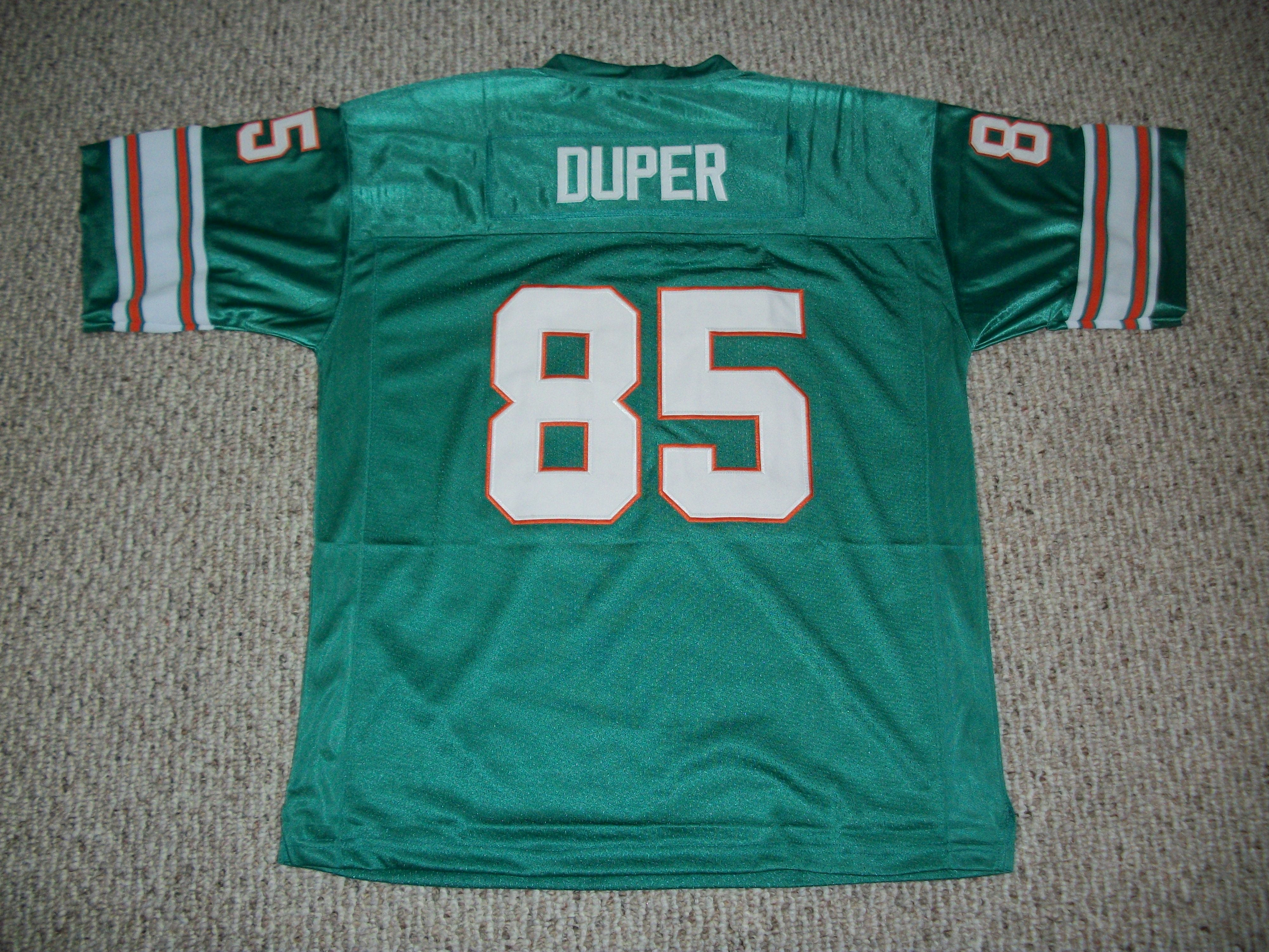 Unsigned Mark Duper Jersey 85 Miami Custom Stitched Teal Football