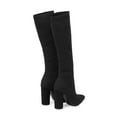 thumbnail image 5 of Womens Knee High Boots 2025 Fashion Knit Slip on Socks Pointed Toe High Heeled Winter Fall Tall Dress Boots, 5 of 7