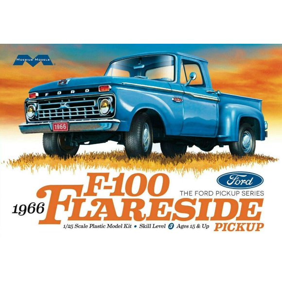 Ford 1966 F100 Flareside Pickup Truck Échelle 1/25 Maquette en Plastique Moebius