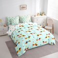 thumbnail image 2 of Homewish Funny Dachshund Animal 7-Piece Twin Bedding,Polka Dot Bedding Comforter Set,Light Blue,Polkadot Reversible, 2 of 8