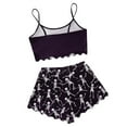 thumbnail image 5 of CONFREE Halloween Women's Pajama Sets Sleeveless Skeleton Sleepwear Tops Shorts Hallowmas Pjs for Women Cozy Nightwear, 5 of 5