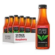 Lipton Pure Leaf Raspberry Iced Tea, Bottled Tea Drink, 18.5 fl oz, 12 Pack Bottles