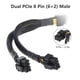 thumbnail image 4 of 8-Pin to Dual 8-Pin PCIe Cable, GPU VGA PCIe 8-Pin Female to 28-Pin Male PCI Express Power Adapter Y-Splitter Cable 30cm, 4 of 5