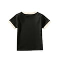 thumbnail image 4 of SROBPTY Kids Boys and Girls 2-6 Years Solid Breathable Short Sleeve Tshirt Top Black, 2 Years, 4 of 4