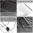 SANNO Adjustable Dish Rack, Expandable Drainer Over Sink with Utensil ...