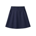 thumbnail image 4 of HILEELANG 4-13 Little Big Girls Skort Navy with Built-in Shorts School Uniform Twill Scooter Skirt Elastic Waist A Line with Pockets for Kids, 4 of 15